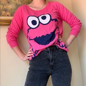 pink cookie monster sweater